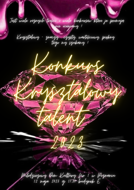 Kryształowy Talent - plakat