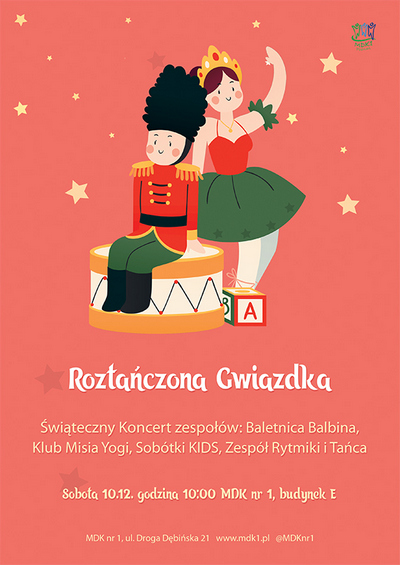 Koncert "Roztańczona Gwiazdka" - plakat